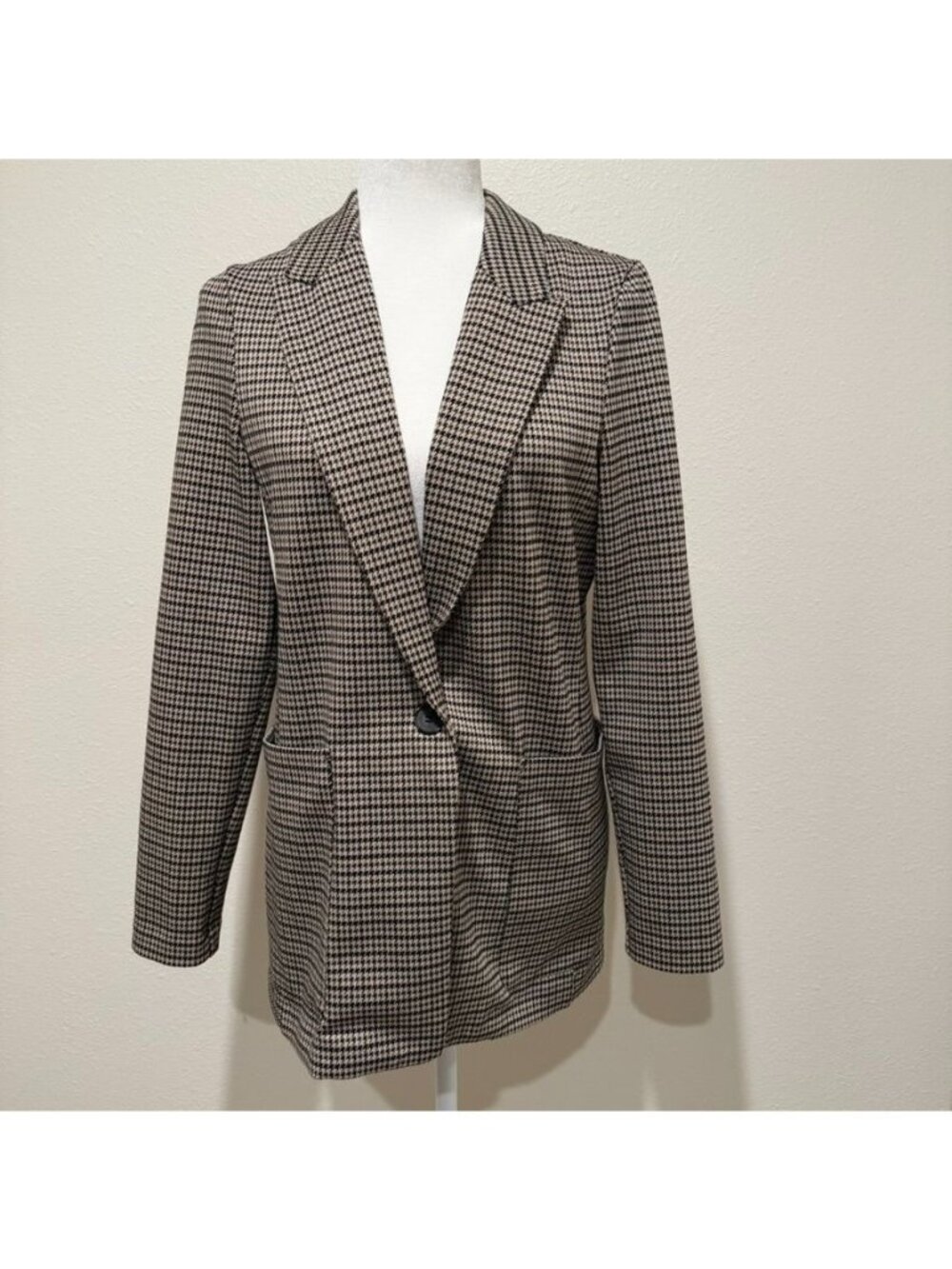 H&M Classic Houndstooth Checker Blazer Size 4